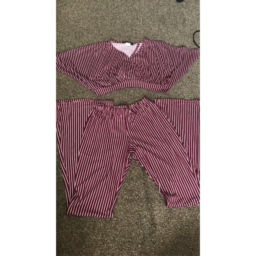 Red & white two piece
